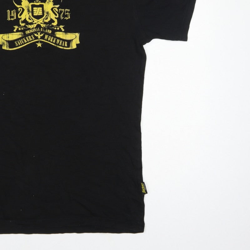 Snickers Workwear Men’s Black M Classic Graphic Print Cotton T-Shirt
