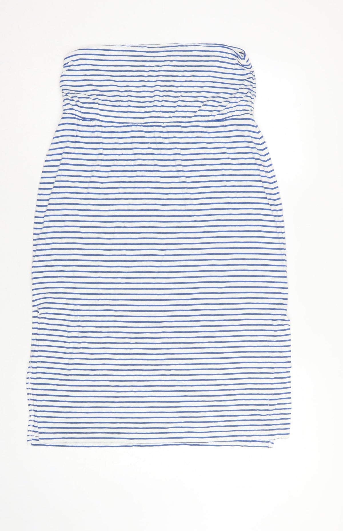 Laura Ashley Women Blue White UK 12 Striped Long Pencil Skirt
