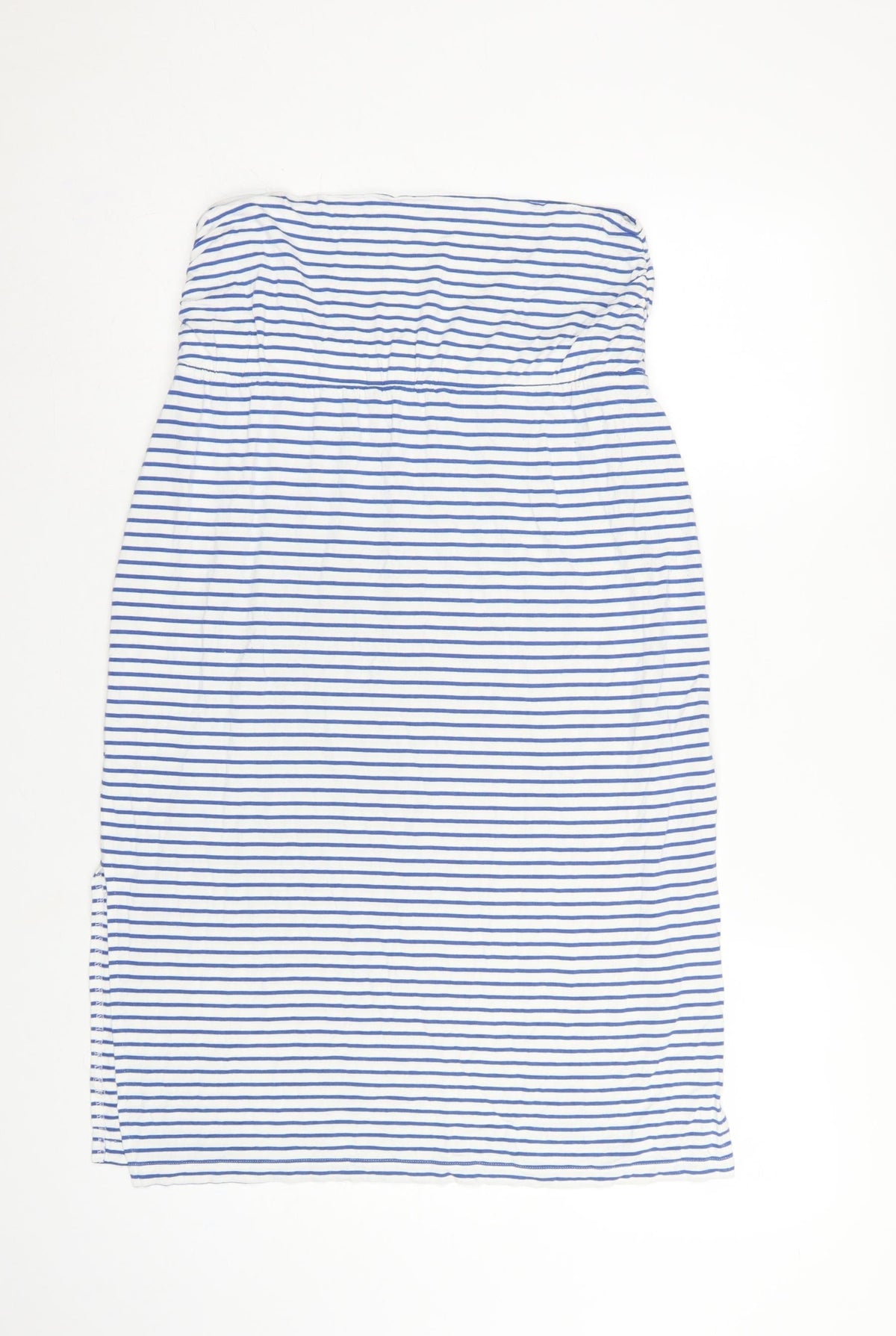 Laura Ashley Women Blue White UK 12 Striped Long Pencil Skirt