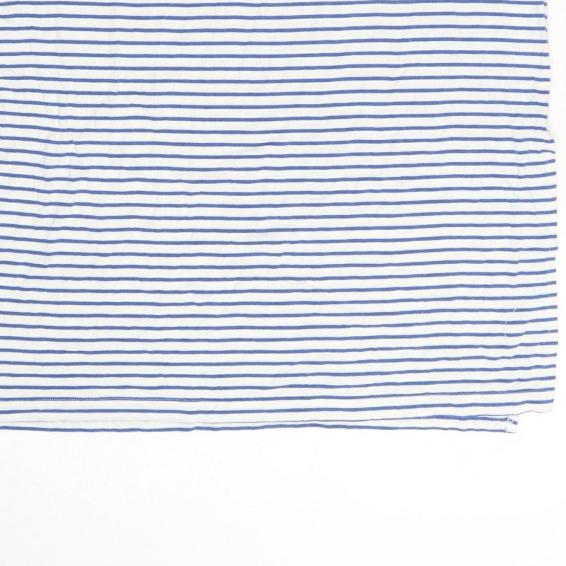 Laura Ashley Women Blue White UK 12 Striped Long Pencil Skirt