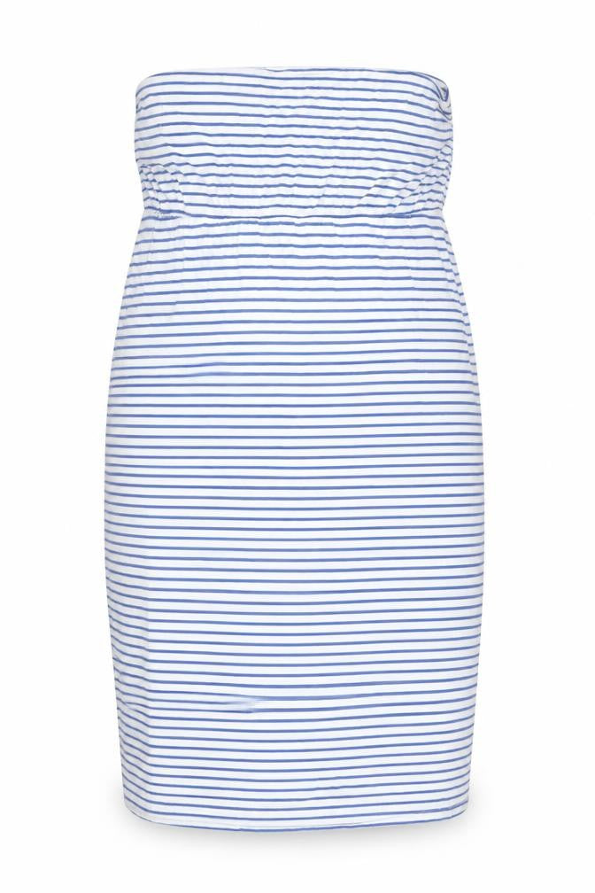 Laura Ashley Women Blue White UK 12 Striped Long Pencil Skirt