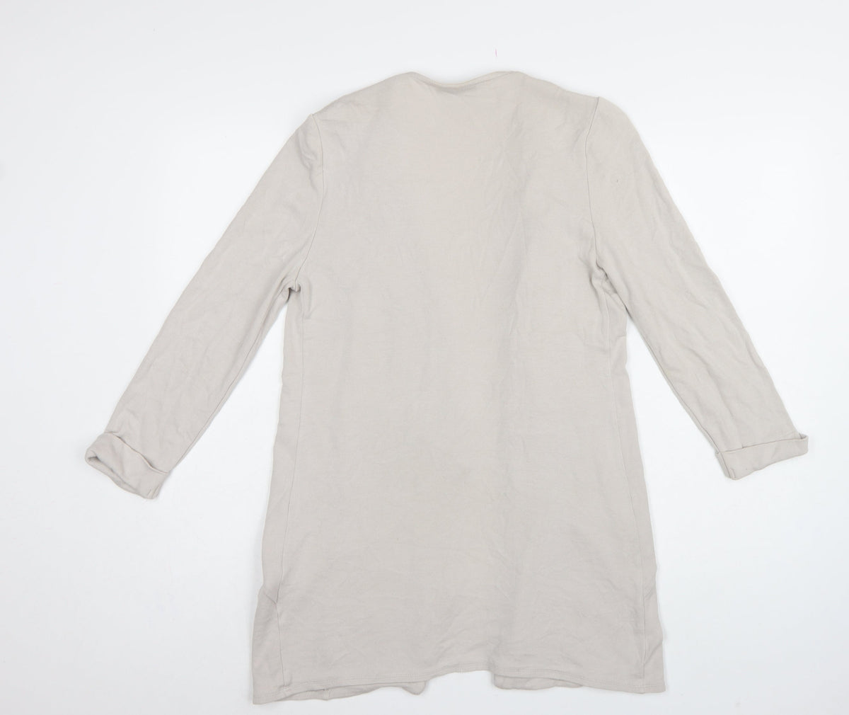 Wallis Women’s Beige UK S Open Longline Zip Pocket Cardigan