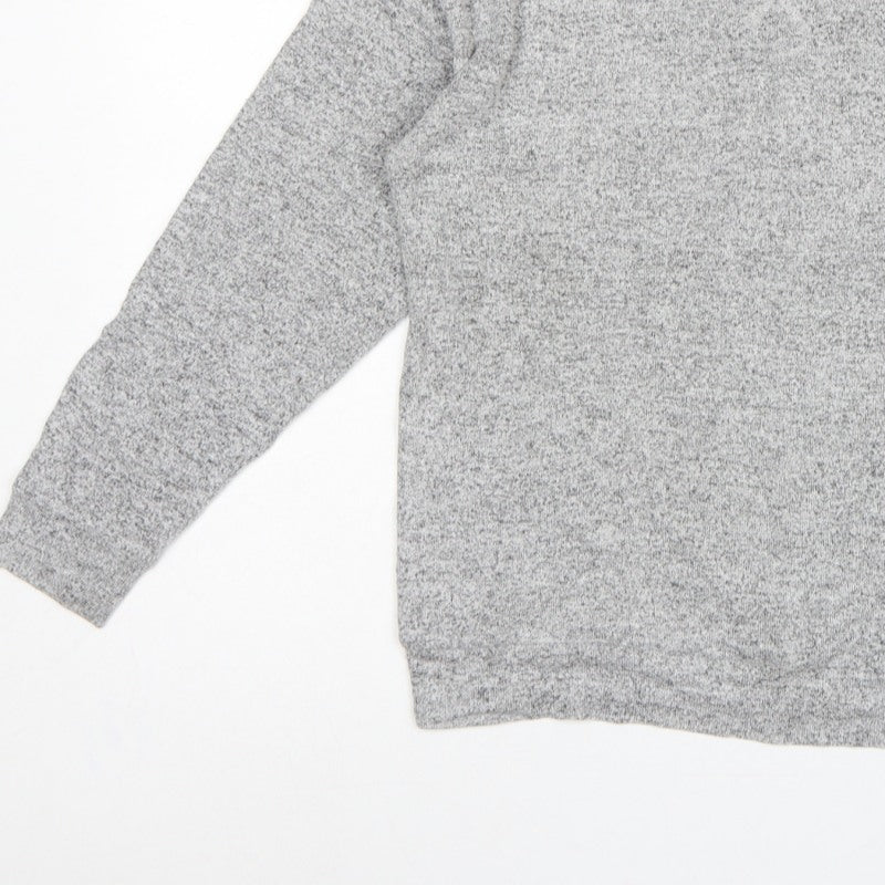 Golddigga Women Grey UK 10 Basic Knit Crew Neck Long Sleeve Top