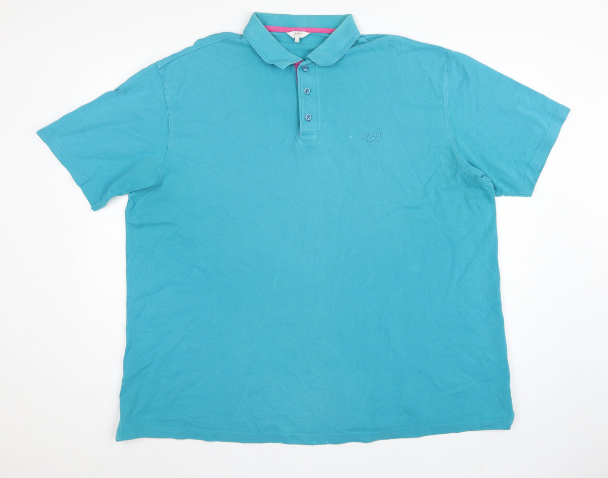 Cotton Traders Men’s Blue 3XL Short Sleeve Cotton Logo Polo Shirt