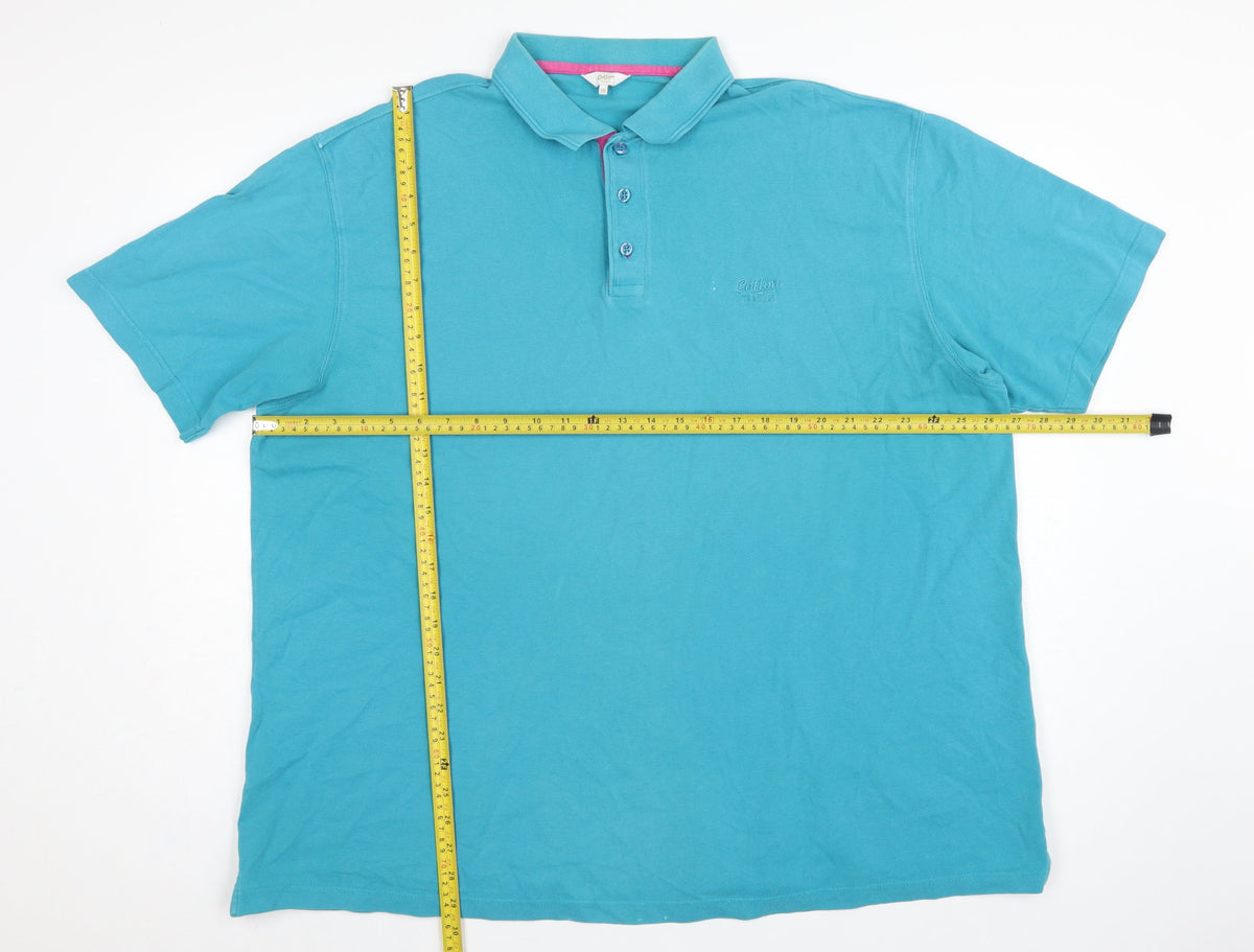 Cotton Traders Men’s Blue 3XL Short Sleeve Cotton Logo Polo Shirt