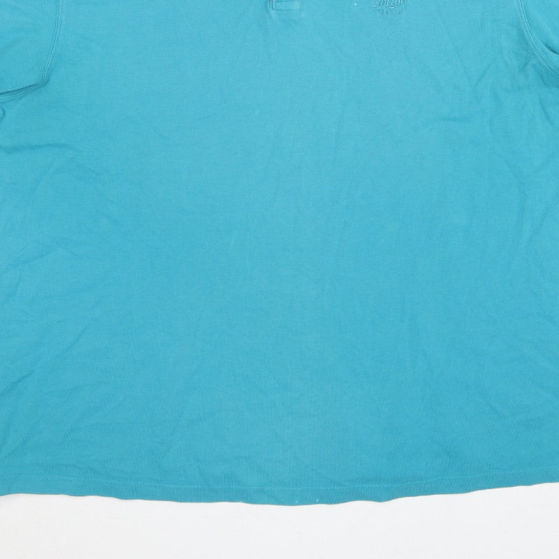 Cotton Traders Men’s Blue 3XL Short Sleeve Cotton Logo Polo Shirt