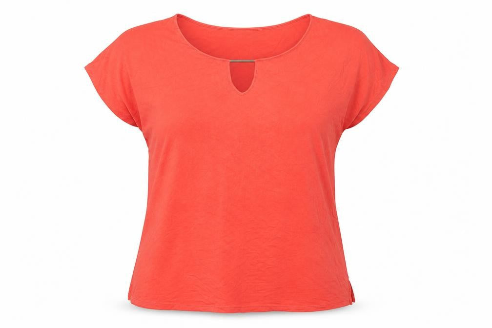 Marks and Spencer Women Red Size 18 Keyhole Stretch Jersey T-Shirt