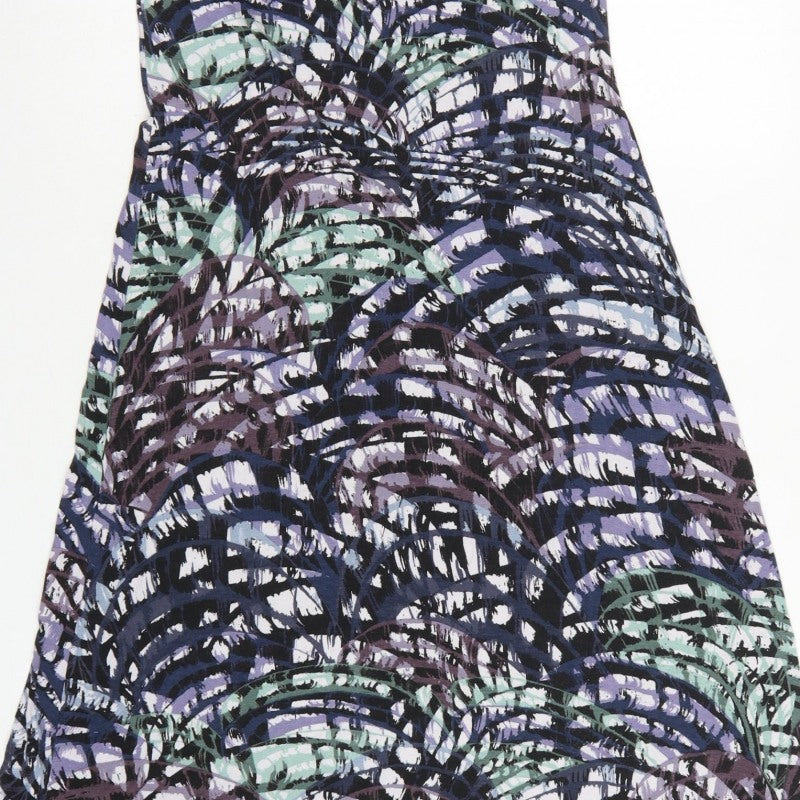 Warehouse Women’s Multicoloured UK 14 Maxi A-Line Sleeveless Dress