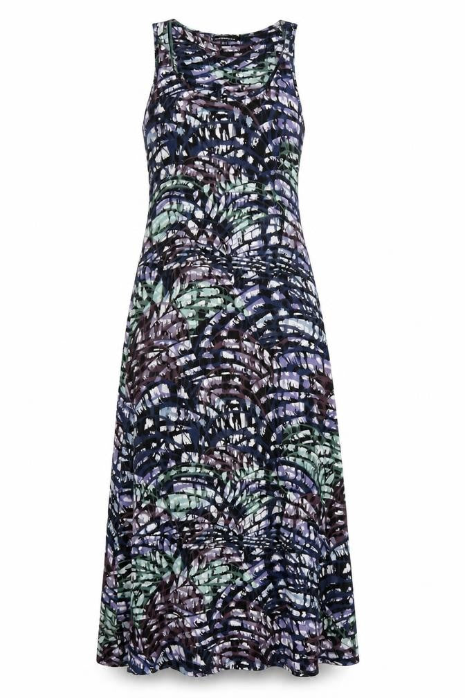 Warehouse Women’s Multicoloured UK 14 Maxi A-Line Sleeveless Dress