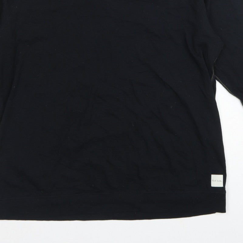 Paul Smith Men’s Black XL Cotton Long Sleeve Pyjama Top Logo
