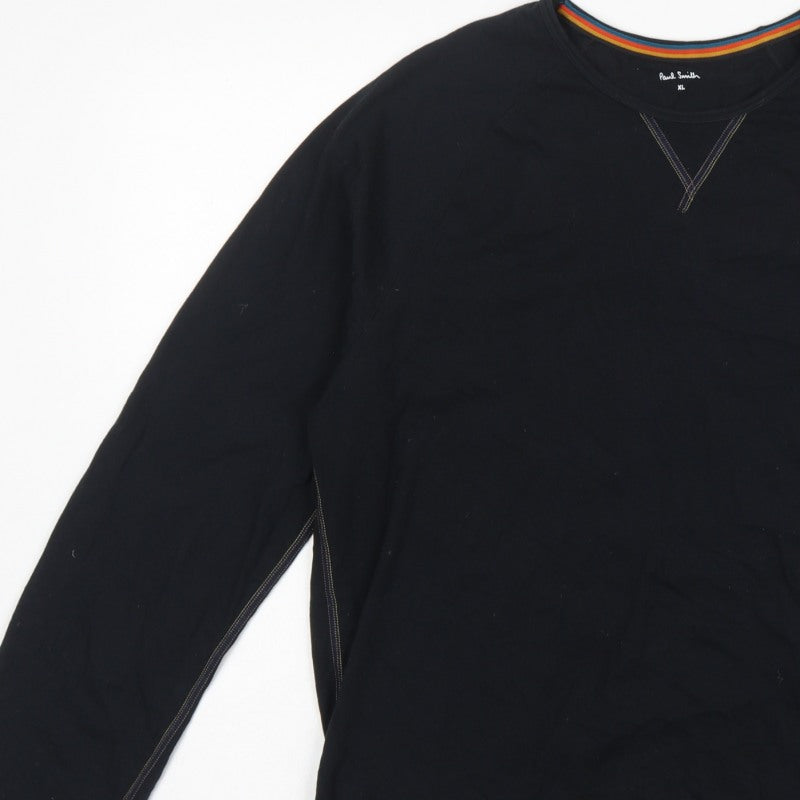 Paul Smith Men’s Black XL Cotton Long Sleeve Pyjama Top Logo