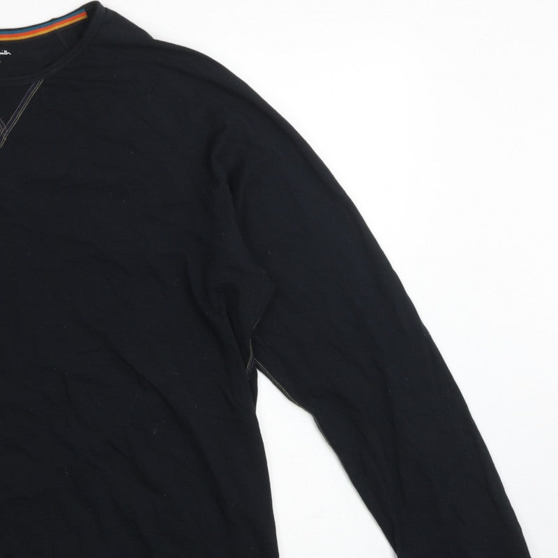 Paul Smith Men’s Black XL Cotton Long Sleeve Pyjama Top Logo
