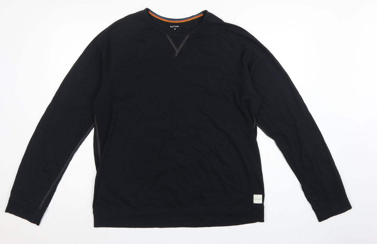 Paul Smith Men’s Black XL Cotton Long Sleeve Pyjama Top Logo
