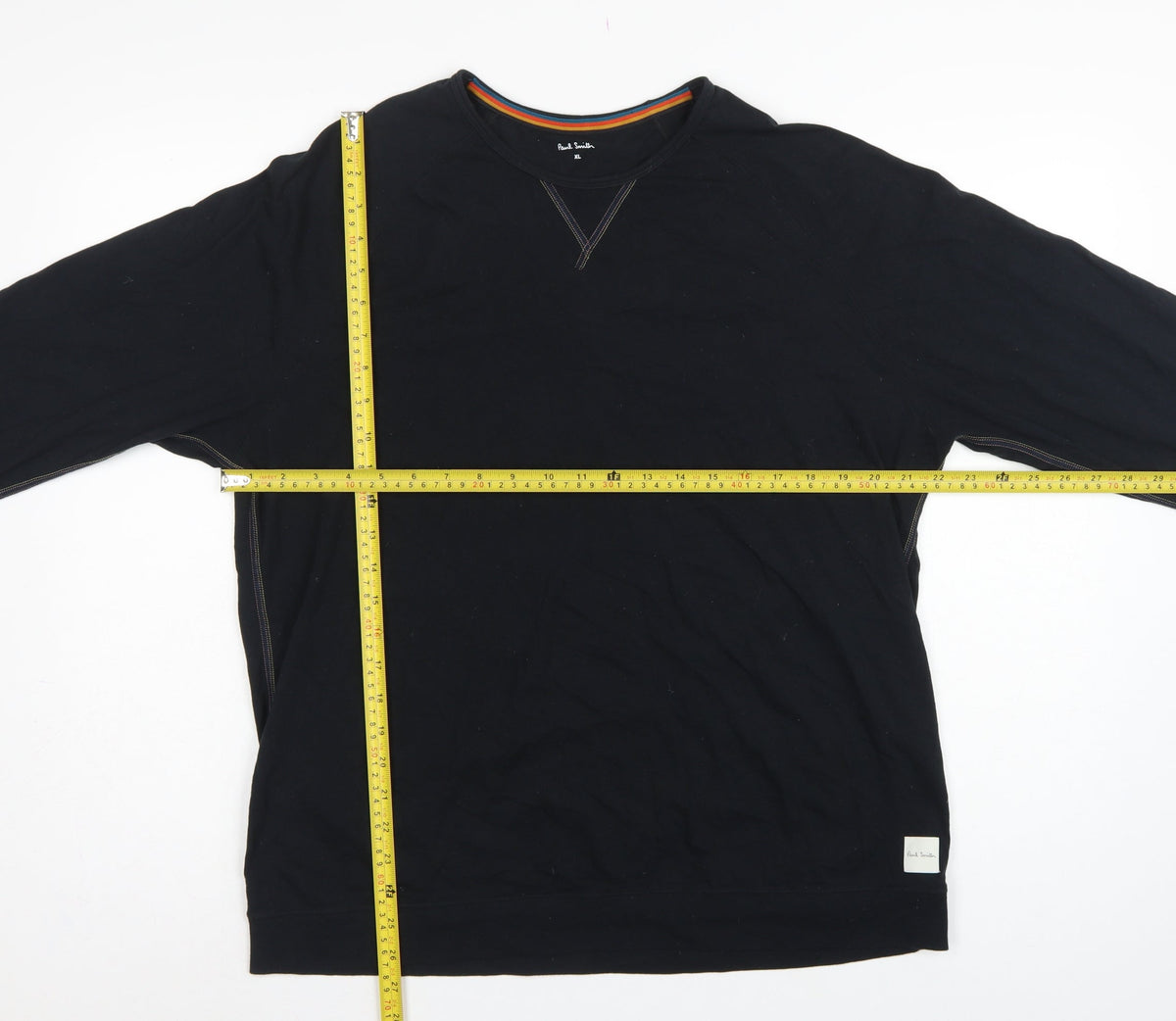 Paul Smith Men’s Black XL Cotton Long Sleeve Pyjama Top Logo