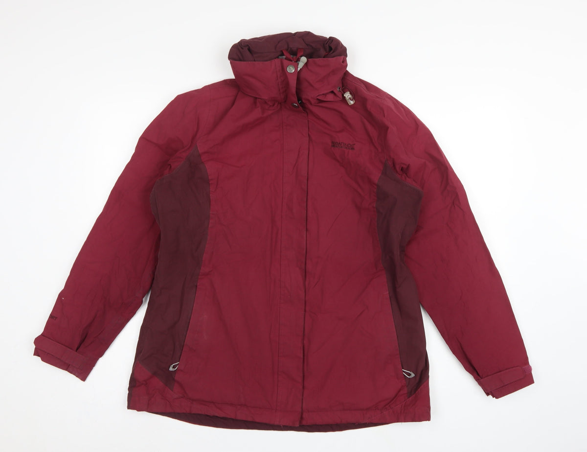 Regatta Women’s Red UK 16 Hooded Waterproof Rain Jacket Hydrofort