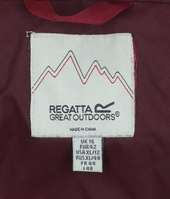 Regatta Women’s Red UK 16 Hooded Waterproof Rain Jacket Hydrofort