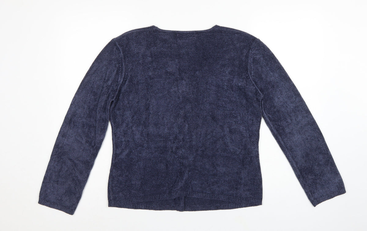 Marks and Spencer Women’s Blue V-Neck Button Cardigan UK 16