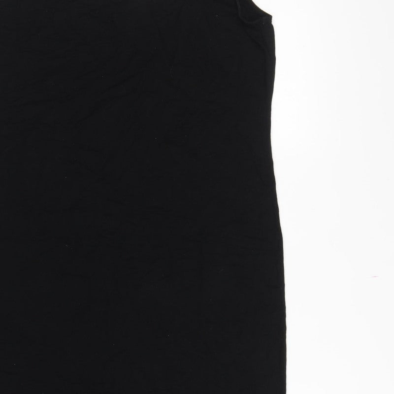 ASOS Design Women Black UK 18 Long Mermaid Stretch Jersey Dress