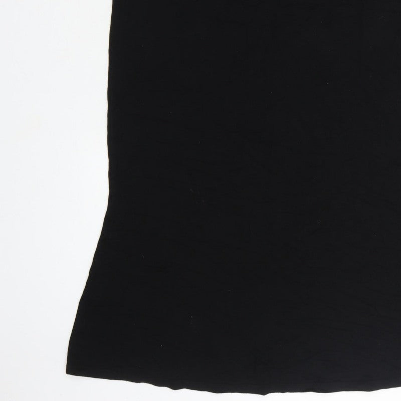 ASOS Design Women Black UK 18 Long Mermaid Stretch Jersey Dress