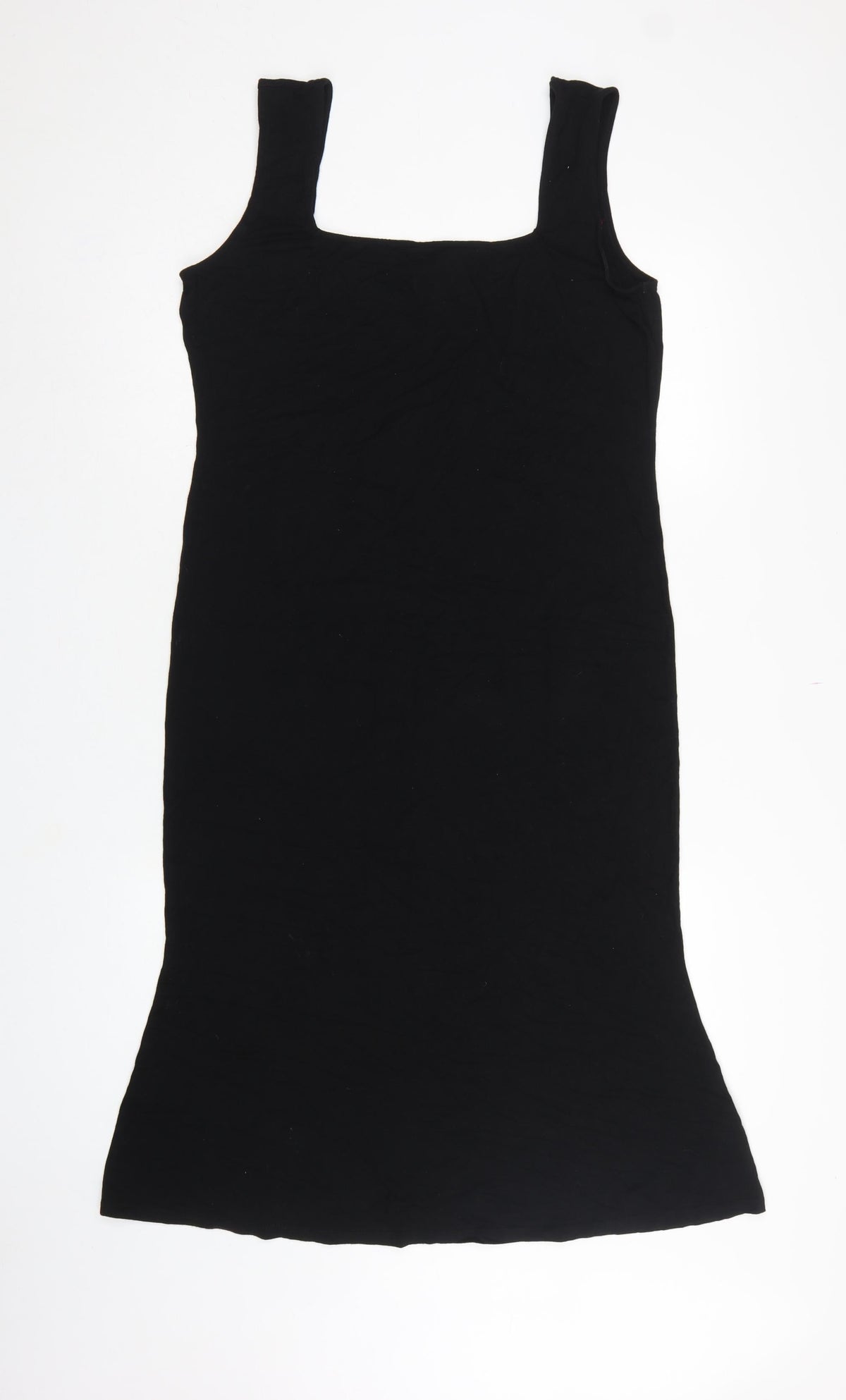 ASOS Design Women Black UK 18 Long Mermaid Stretch Jersey Dress