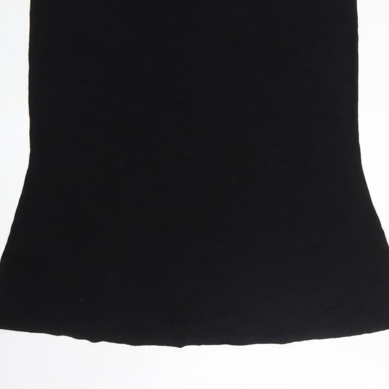 ASOS Design Women Black UK 18 Long Mermaid Stretch Jersey Dress