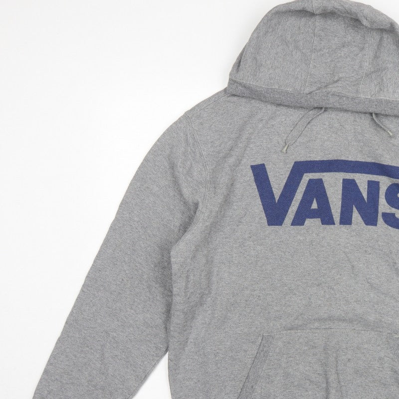 Vans Men’s Grey Large Pullover Hoodie Logo Graphic Fleece Skate