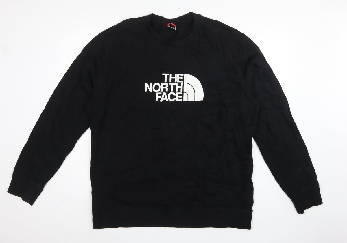 The North Face Men’s Black XXL Logo Crew Neck Pullover Sweatshirt