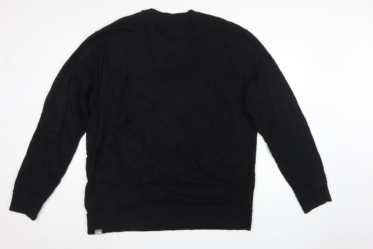 The North Face Men’s Black XXL Logo Crew Neck Pullover Sweatshirt