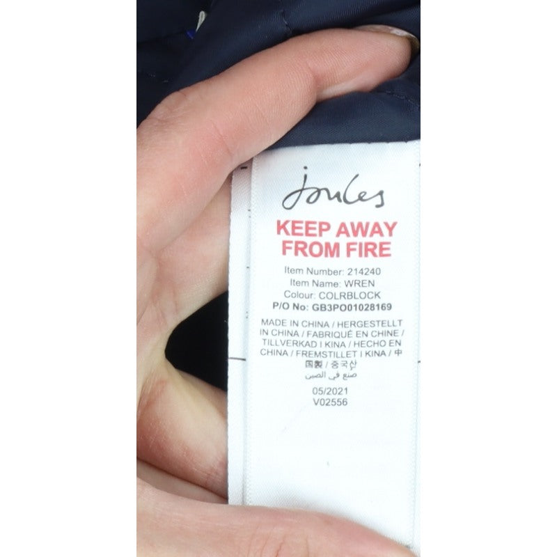 Joules Boys Multicoloured 11 Years Colourblock Hooded Puffer Jacket