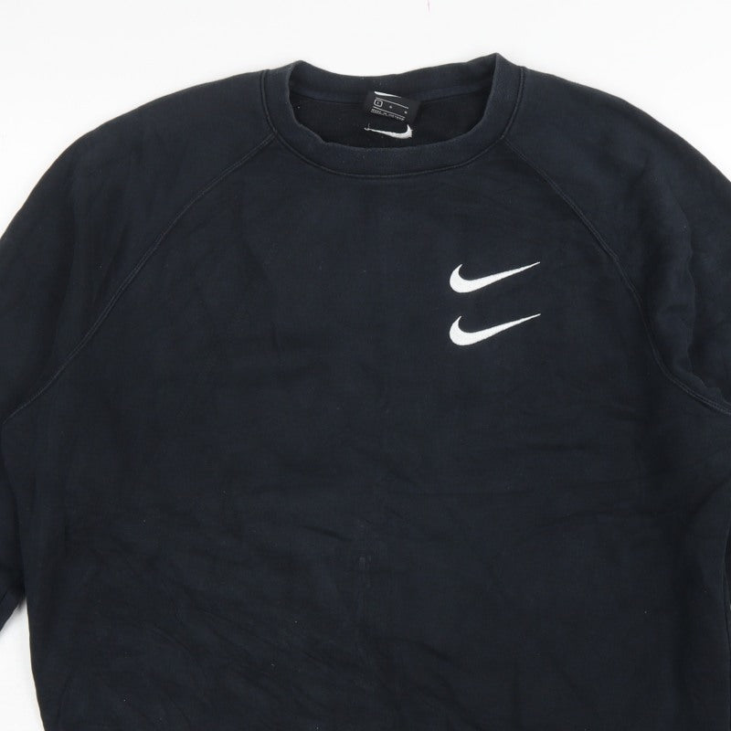 Nike Men’s Black L Pullover Sweatshirt Graphic Print Sports Logo