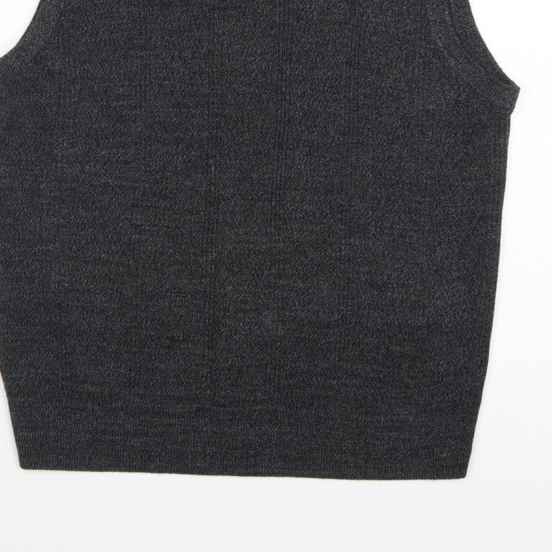Dockers Men’s Grey M V-Neck Knit Sleeveless Pullover Sweater Vest