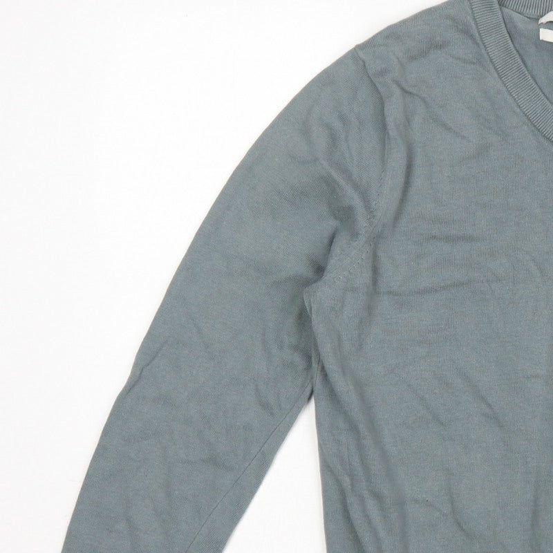 Additional view of Marks and Spencer Men’s Grey M V-Neck Pure Cotton jumper