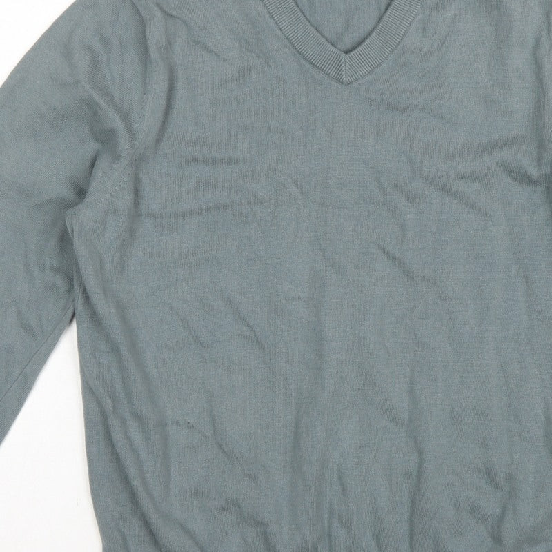 Additional view of Marks and Spencer Men’s Grey M V-Neck Pure Cotton jumper
