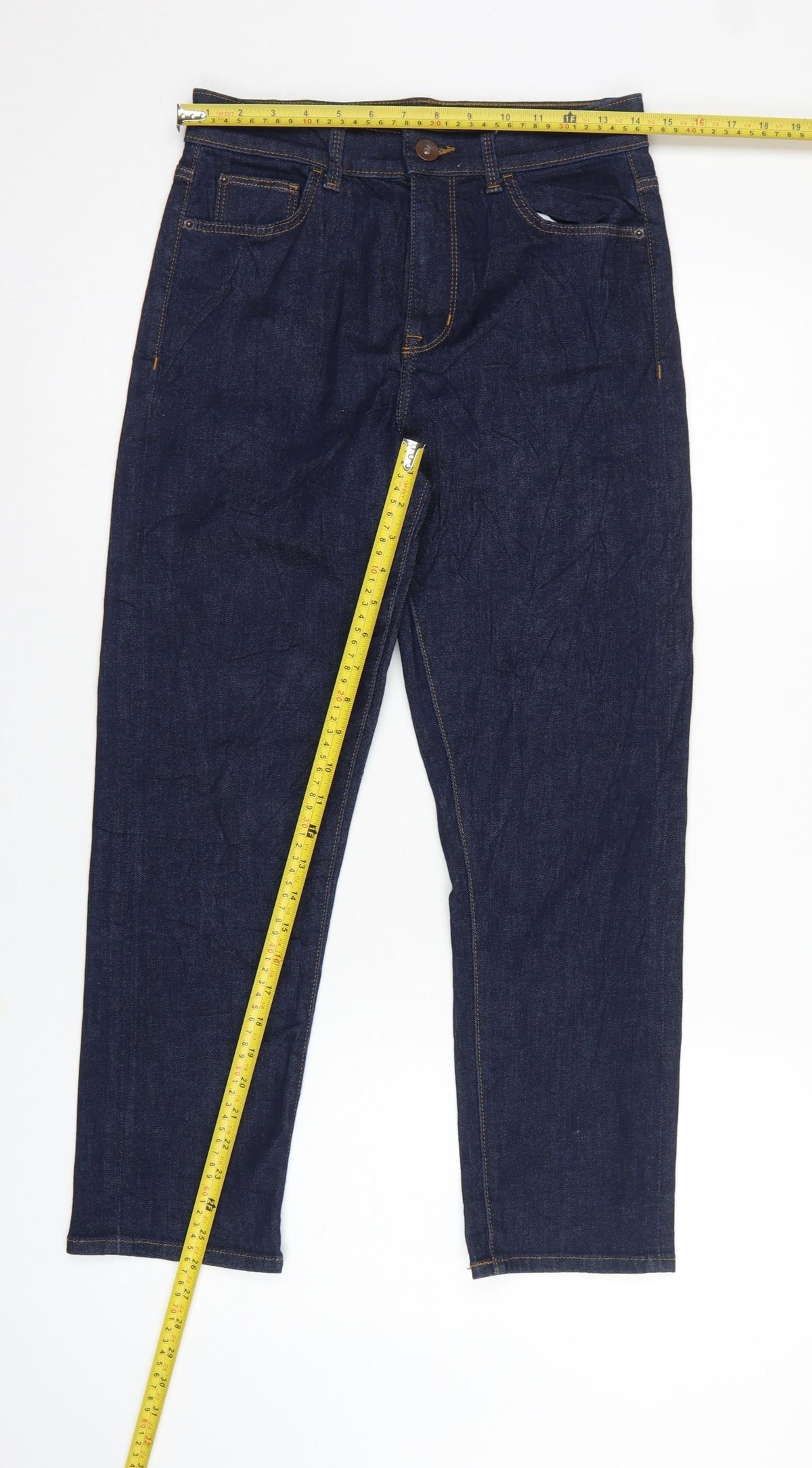 Marks & Spencer Women's Blue UK 10 Short Harper Cigarette Jeans