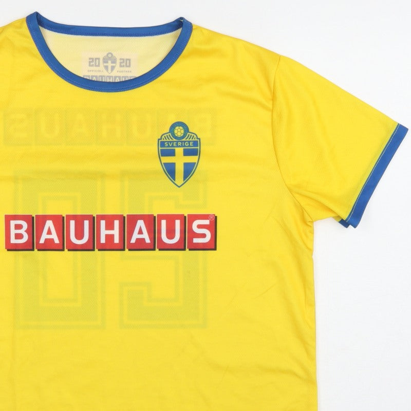 Bauhaus Sweden Men Yellow M Football Jersey Shirt No.20