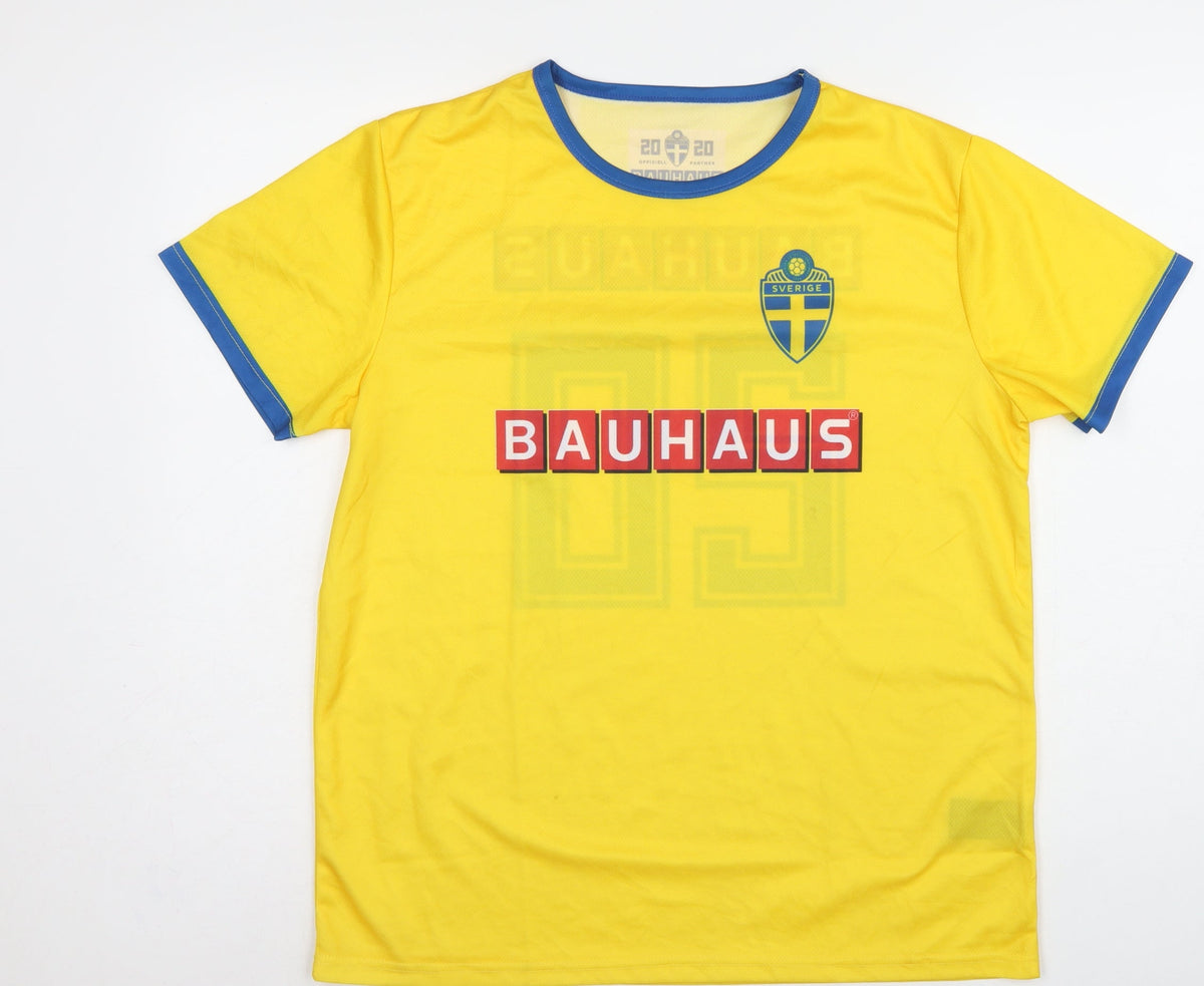 Bauhaus Sweden Men Yellow M Football Jersey Shirt No.20