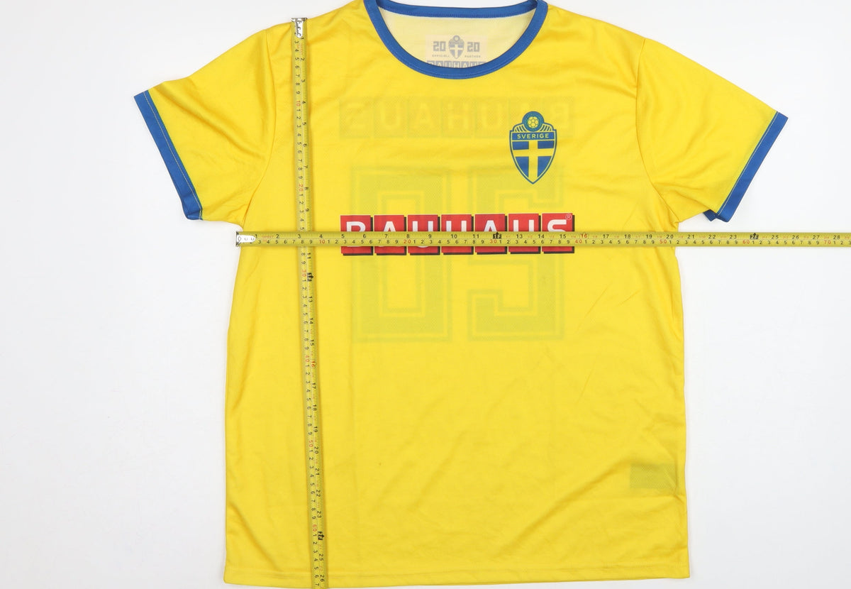 Bauhaus Sweden Men Yellow M Football Jersey Shirt No.20