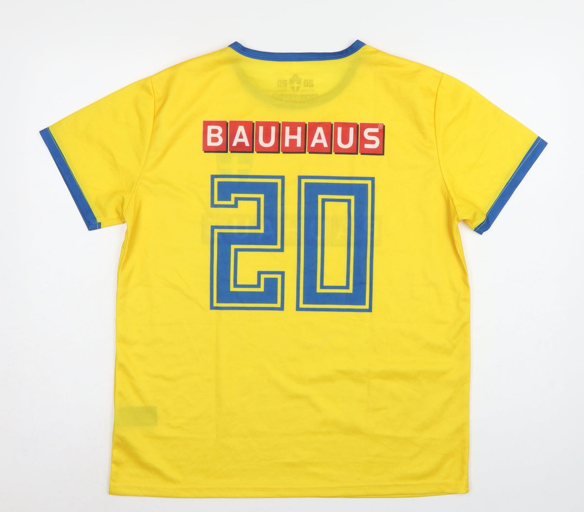 Bauhaus Sweden Men Yellow M Football Jersey Shirt No.20