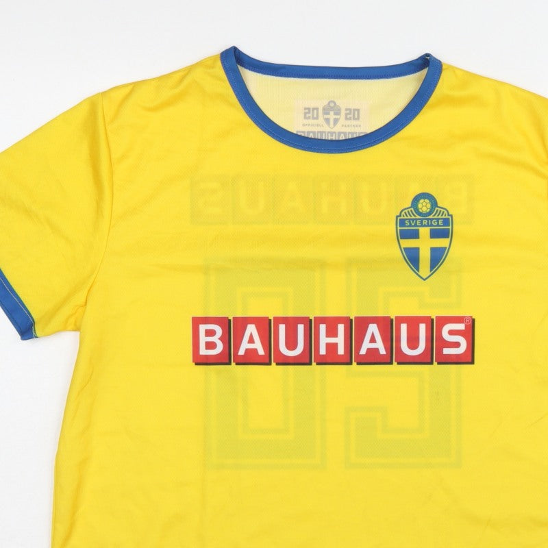 Bauhaus Sweden Men Yellow M Football Jersey Shirt No.20