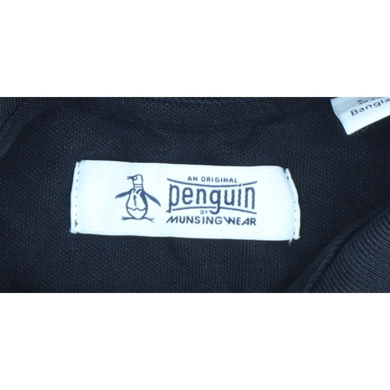 Original Penguin Men’s Black S Cotton Logo Short Sleeve Polo Shirt