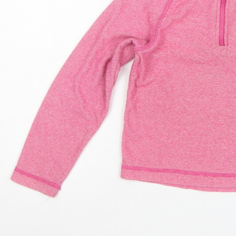 Trespass Girls Pink 5-6 Years 1/4 Zip Fleece Pullover Sweatshirt