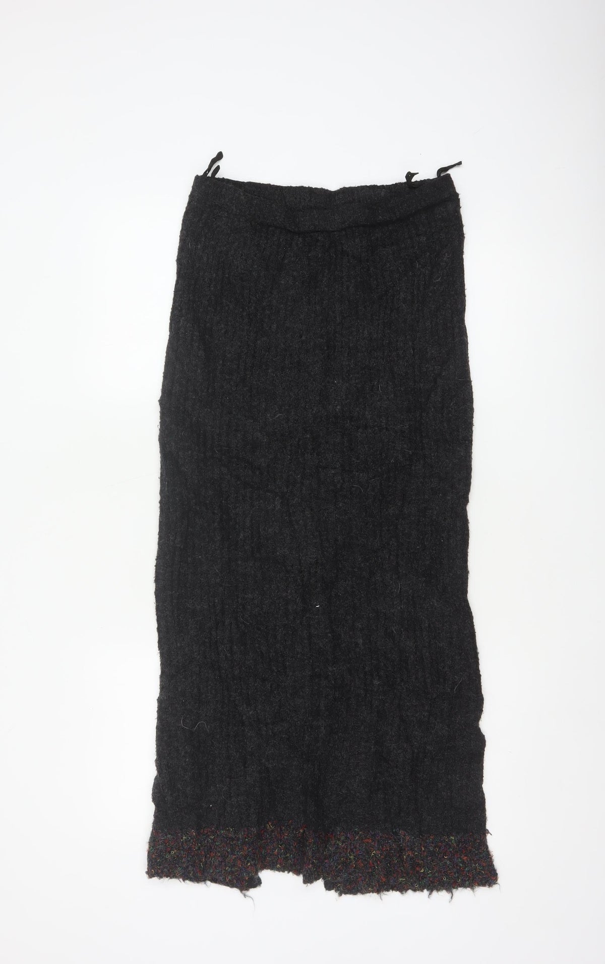 Casamia Women’s Black One Size Long Knit Pencil Skirt Drawstring
