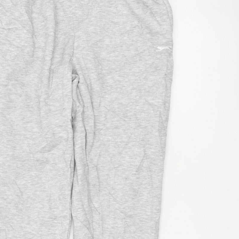 Additional view of Slazenger Men Grey M Fleece Jogger Sweatpants Elastic Waist Logo