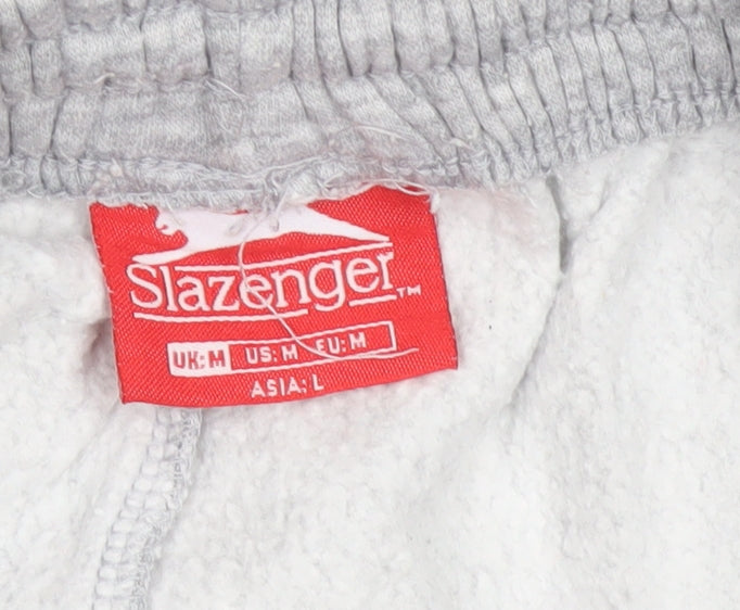 Additional view of Slazenger Men Grey M Fleece Jogger Sweatpants Elastic Waist Logo