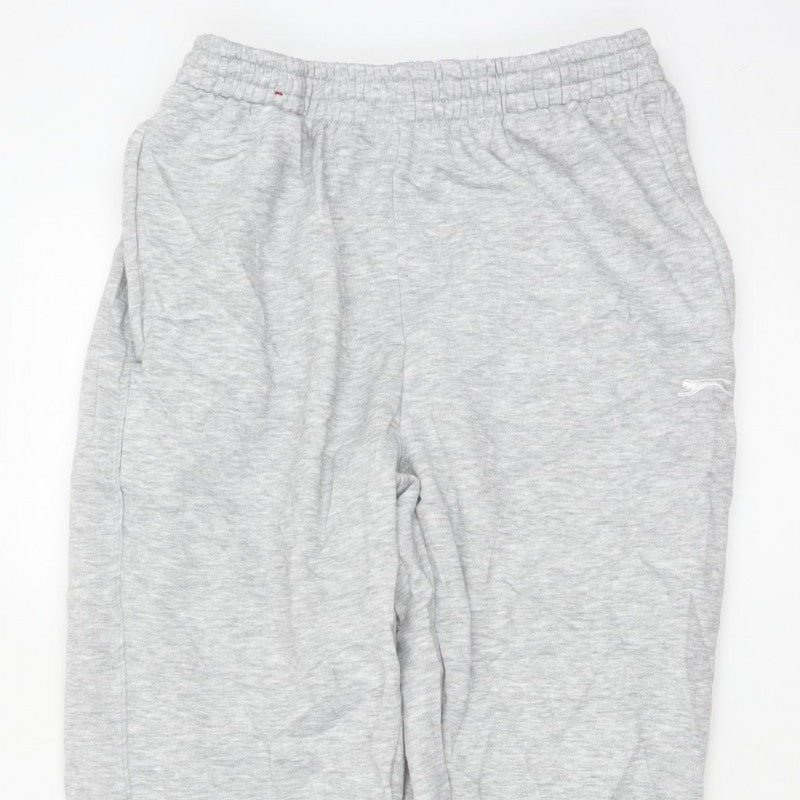 Additional view of Slazenger Men Grey M Fleece Jogger Sweatpants Elastic Waist Logo