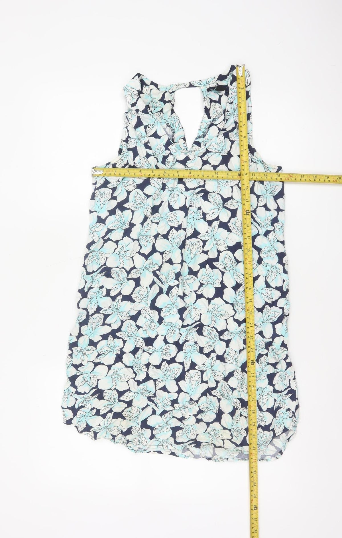 Gap Women’s Blue Floral V-Neck Sleeveless Camisole Tank Top M