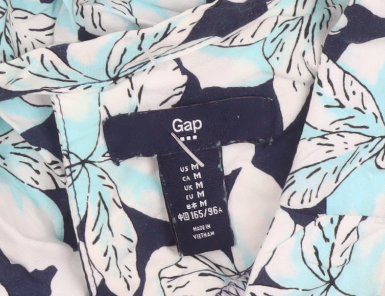 Gap Women’s Blue Floral V-Neck Sleeveless Camisole Tank Top M