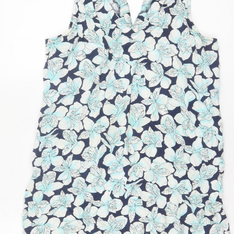 Gap Women’s Blue Floral V-Neck Sleeveless Camisole Tank Top M