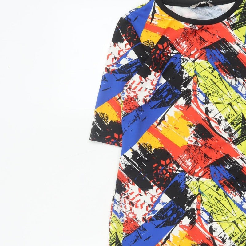 Marks and Spencer Women Multicoloured UK 10 Bodycon Geometric Dress