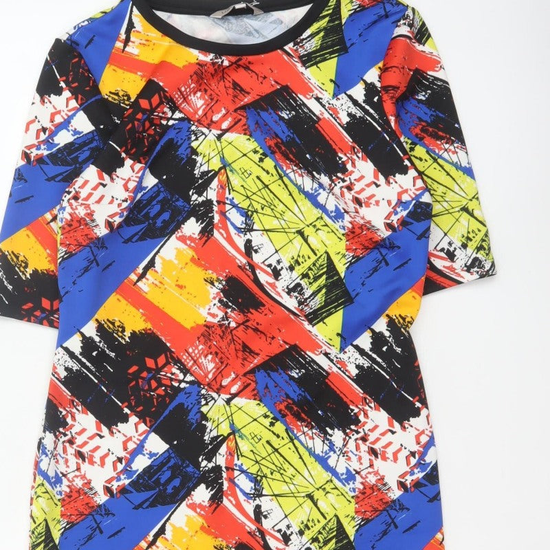 Marks and Spencer Women Multicoloured UK 10 Bodycon Geometric Dress